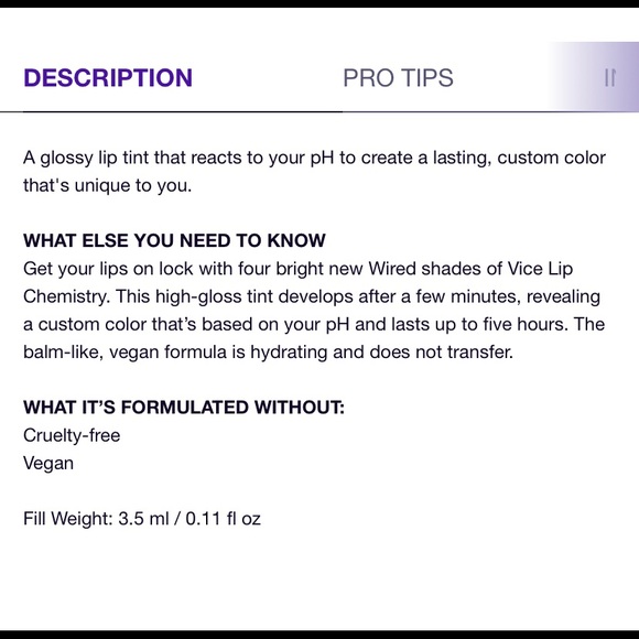 💜 Discontinued - BNiB Urban Decay - Wired Lip Stain - Picture 6 of 9